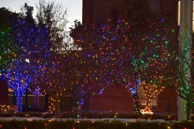 Christmas Village Lights Up