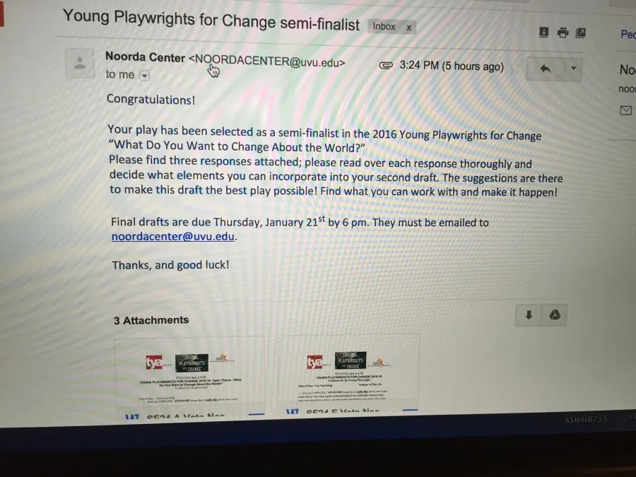 Script Writing and Semi-Finalist